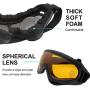 LJDJ Ski Goggles, Pack of 4 - Snowboard Adjustable UV 400 Protective Motorcycle Goggles Outdoor Sports Tactical Glasses Dust-Proof Combat Military Sunglasses for Kids, Boys, Girls, Youth, Men, Women
