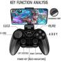 Mobile Game Controller,ZUOXI Wireless 4.0 Bluetooth Gamepad with Joystick, Multimedia Game Controller Compatible with iOS Android Mobile Phone PC Android TV Box Without Rooting (Grey)