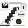 Heeyoo Upgraded Nonslip Car Dog Steps, Portable Metal Fram Large Dog Stairs for High Beds, Trucks, Cars and SUV, Lightweight Folding Pet Ladder Ramp with Wide Steps can Support 150 Lbs Large Dogs