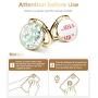GVIEWIN Cell Phone Ring Holder Finger Kickstand, 180° Rotation Metal Flower Ring Grip for Magnetic Car Mount Compatible with All Smartphones Adhesive to All Phone Cases (Windflower/Gold)