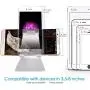 Emoly Adjustable Cell Phone Stand, 2020 Aluminum Desktop Cellphone Stand with Anti-Slip Base and Convenient Charging Port, Fits All Smart Phones (Silver)