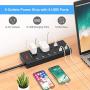 Power Strip,QOLIXM Surge Protector with 6 AC Outlets & 6 USB Charging Ports,1625W/13A,6 Feet Long Extension Cord for Multiple Devices Smartphone Tablet Laptop Computer