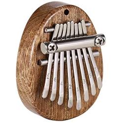 Kalimba Thumb Piano 8 Metal Keys Portable Mini Wooden Finger Mbira with Lanyard Special Gifts for Kids and Adults Beginners