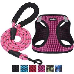 matilor 2 Packs Dog Harness Step-in Breathable Puppy Cat Dog Vest Harnesses for Small Medium Dogs