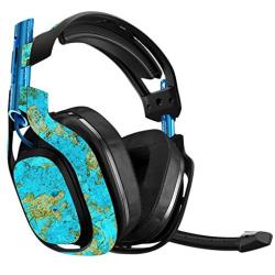 MightySkins Skin Compatible with Astro A50 3rd Generation Gaming Headset - Teal Marble Protective, Durable, and Unique Vinyl Decal wrap Cover Easy to Apply, Remove, and Change Styles Made in The USA