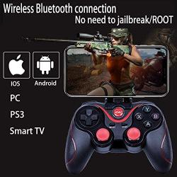 Leton Wireless Mini Mobile Game Controller for PC/Android Smartphone/Smart TV/TV Box/ PS3/iPhone XR iPhone 11 2.4GHZ Bluetooth Gaming Gamepad Joystick Controller for Samasung A51 A71 S20 S9 S8 etc