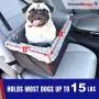 Devoted Doggy Deluxe Dog Booster Car Seat - Premium Quality Metal Frame Construction - Clip-on Safety Leash - Zipper Storage Pocket - Perfect for Small and Medium Pets Up to 15 Lbs Devoted Doggy Deluxe Dog Booster Car Seat - Premium Quality Metal Frame Construction - Clip-on Safety Leash - Zipper Storage Pocket - Perfect for Small and Medium Pets Up to 15 Lbs