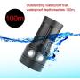 CHICIRIS LED Diving Flashlight, Waterproof Underwater Photography Fill Light with 6 Lighting Modes and Bracket Stand, Diving 100m Torch Lamp for Outdoor Underwater Photography, Shooting