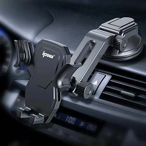 IPOW Car Phone Mount Holder Hands Free Car Phone Holder Dashboard Gravity Cell Phone Holder Mount with Auto Retractable Clamp Maximum Angle Adjustment for iPhone XR/XS Max/X/8/7 Galaxy S10/S9/Note 9 IPOW Car Phone Mount Holder Hands Free Car Phone Holder Dashboard Gravity Cell Phone Holder Mount with Auto Retractable Clamp Maximum Angle Adjustment for iPhone XR/XS Max/X/8/7 Galaxy S10/S9/Note 9