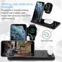 KKM Wireless Charger, 4 in 1 Wireless Charging Station,15W Qi-Certified Wireless Charger Stand for iPhone SE 2020, Apple Watch, iWatch, AirPods, Samsung Galaxy Note 20/Note 20 Ultra, LG, Google Pixel
