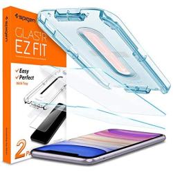 Spigen Tempered Glass Screen Protector [Glas.tR EZ Fit] Designed for iPhone 11 / iPhone XR [6.1 inch] [Case Friendly] - 2 Pack