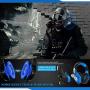 Gaming Headset for New Xbox One PS4 PC Laptop Tablet with Mic, Over Ear Headphones, Noise Canceling, Stereo Bass Surround for Kids Mac Smartphones Cellphone … (Blue)