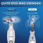 Petural Dog Nail Grinder Upgraded 2 Speed Pet Nail Trimmer Gentle Painless Electric Paws Grooming Trimming Small Medium Large Dogs Cats Portable Rechargeable