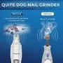 Petural Dog Nail Grinder Upgraded 2 Speed Pet Nail Trimmer Gentle Painless Electric Paws Grooming Trimming Small Medium Large Dogs Cats Portable Rechargeable