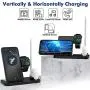 Updated Version 4 in 1 Wireless Charger, Fast Wireless Charging Dock Station for Apple iWatch Series 5/4/3/2/1, AirPods Pro/2 &Pencil Compatible with iPhone 11/11 Pro Max/XR/XS Max/Xs/Samsung