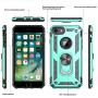 LeYi iPhone 8 Case, iPhone 7 Case, iPhone 6s/ 6 Case with Tempered Glass Screen Protector [2Pack], Military Grade Protective Phone Case with Ring Car Mount Kickstand for Apple iPhone 6/6s/7/8, Mint