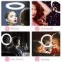 Samuyang 10" Selfie Ring Light with Tripod Stand & Phone Holder,Mini Desktop LED Portable Dimmible Makeup Ringlight for Photography, Pictures,Live Stream, YouTube Video, Shooting,TikTok Samuyang 10" Selfie Ring Light with Tripod Stand & Phone Holder,Mini Desktop LED Portable Dimmible Makeup Ringlight for Photography, Pictures,Live Stream, YouTube Video, Shooting,TikTok