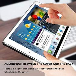 TSOMEI Slim Case - iPad 7th Generation 10.2 Case - Cover-to-Back Adsorption + Three Magnetic Standing Modes + Translucent Hard Shell - Sleep/Wake Cover (Black)