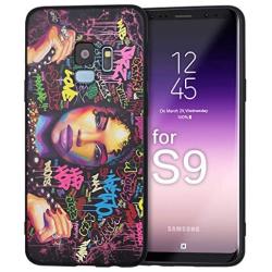 XIX Samsung Galaxy S9 Case African American Afro Girls Women Slim Fit Shockproof Bumper Cell Phone Accessories Thin Soft Black TPU Protective Samsung Galaxy S9 Cases (04)