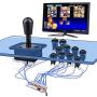 Quimat Arcade Game Button Joysticks Controller DIY Kit Supports Rapsberry Pi, Windows, PS3, PS2, Android, Tablet, Mobile Phone TV Box, 4/8 Way Joystick 11 Red Push Buttons (QR08-Q)