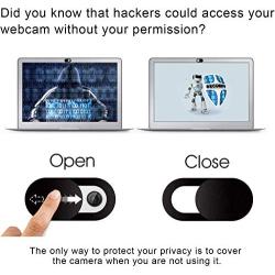 Laptop Camera Cover Slide, Anti-spy Webcam Cover for Laptop, PC, MacBook,iMac,Computer,iPad,Smartphone,Echo Spot,Tablet,Ultra Thin Camera Slide Blocker