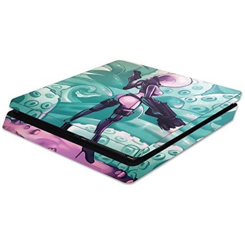 MightySkins Skin Compatible with Sony PS4 Slim Console - Tentacle Invasion | Protective, Durable, and Unique Vinyl Decal wrap Cover | Easy to Apply, Remove, and Change Styles | Made in The USA
