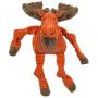 HuggleHounds Plush Corduroy Durable Squeaky Knottie Dog Toyfor Aggressive Chewers