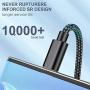 USB Type C Cable OULUOQI USB C Cable 3 Pack(6ft) Nylon Braided Fast Charging Cord(USB 2.0) Compatible with Samsung Galaxy S10 S9 Note 10 9 8 S8 Plus,LG V30 V20 G6 G5,Google Pixel (Black-New)