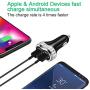 USB C Car Charger, Dual QC 3.0 Fast Car Charger Adapter with 3.3ft Fast Charging Cable Compatible for iPhone, Samsung, LG, iPad, 6A 48W and More.(2 Charger + 2 Cable)