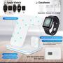 Wireless Charging Station, 3 in 1 Qi Charger for Apple Watch 1 2 3 4 5/Airpods, Wireless Charger for iPhone 11/11 Pro/11 Pro Max/XS Max/XS XR Plus Samsung S10 S9 S8 S7 and Qi-Certified Phones