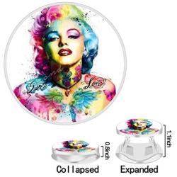 Cell Phone Finger Stand Holder, Marilyn Monroe Grip Foldable Phone Mount Expanding Kickstand Compatible with All Tablets and Smartphones