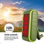 Solar Charger Hand-Crank Portable, 10000 mAh Solar Power Charger, 2020 Edition, Dual USB Output & LED Flashlight, 3 Power Modes, Mobile Phone Charger Waterproof Indoor & Outdoor (2-Pack Black/Green)