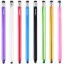 Honsky Cell Phone Stylus, Tablet Stylus for Touch Screens: Universal Slim Long Metal Pencil-Like Stylist Pens, Tablet Pen, Touchscreen Stylus Pen - Bulk, Multi-Colored - Cylinder, Pack of 8