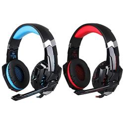 CIGOO G9000 3.5mm Gaming Headphone Stereo Game Headset Noise Cancellation Earphone with Mic LED Light Volume Control for PS4 Laptop Tablet Mobile Phones