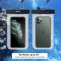 JOTO Universal Waterproof Pouch Cellphone Dry Bag Case for iPhone 11 Pro Max Xs Max XR X 8 7 6S Plus, Galaxy S20 Ultra S20+ S10 Plus S10e S9 Plus S8/Note 10+ 10 9 8, Pixel 4 XL 3a up to 6.9" -Clear