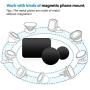 Ozgoe Happy Bell (16 Pack) Mount Metal Plate with Sticky Adhesive Pad for Collapsible Grip & Stand/Magnetic Phone Car Mount/Magnet Cradle Holder,Black