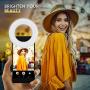 Ring Light for iPhone, Selfie Light Ring for iPhone, 3 Light Modes Rechargeable Circle Light, Adjustable Brightness Mini Clip On Ring Light for Phone Laptop Ipad Video Recording, Conferencing