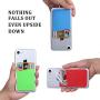 Pofesun Card Holder, 3 Pack Adhesive Cellphone Credit Card Holder Sticker Back Wallet Fits for iPhone X/iPhone 7, 8 Plus, Samsung Galaxy Note 8/S8/S9 Plus and More Smartphones(Blue, Green, Red)