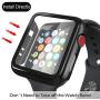 pzoz Compatible Apple Watch Series 2 / Series 3 Case with Screen Protector 42mm Accessories Slim Guard Thin Bumper Full Coverage Matte Hard Cover Defense Edge for Women Men New Gen GPS iWatch (Black)