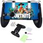 Mobile Game Controller for Fortnite & PUBG Compatible with iPhone/Android Phones 4.5"-6.5" Sensitive Shoot/Aim Triggers Mobile Joystick Gaming Grip Extra Mouse & Cleaning Cloth Included.