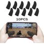 Iotton Finger Sleeves for Gaming [10 Pack], Anti-Sweat Breathable PUBG Finger Sleeves, Highly Sensitive Nano-Copper Fiber Material, Thumb Sleeves for PUBG/Rules of Survival/Call of Duty-Black
