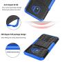 RioGree Phone Case for Samsung Galaxy J2 / Core / J2 Dash /J2 Pure Case, Heavy Duty Cell Phone Shockproof with Kickstand Cover Skin TPU, Blue