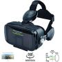 VR Headset Virtual Reality Headset 3D Glasses with 120°FOV, Anti-Blue-Light Lenses, Stereo Headset, for All Smartphones with Length Below 6.3 inch Such as iPhone & Samsung HTC HP LG etc.