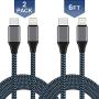 Xcords USB C to Lightning Cable, Nylon Braided [2Pack 6FT Apple Mfi Certified] Charging Syncing Cord Compatible with iPhone 11/11Pro/11Pro MAX/XS/XS MAX/XR/X/8/8Plus (Use USB-C Wall Charger)