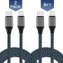 Xcords USB C to Lightning Cable, Nylon Braided [2Pack 6FT Apple Mfi Certified] Charging Syncing Cord Compatible with iPhone 11/11Pro/11Pro MAX/XS/XS MAX/XR/X/8/8Plus (Use USB-C Wall Charger)