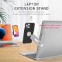 SUNTAIHO Side Mount Clip on Monitor Magnetic Laptop Stand with Phone Holder Computer Expansion Bracket for iPhone Smartphone Cellphone Fixed Flat and Slim Portable