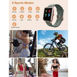 YAMAY Smart Watch Fitness Tracker Watches for Men Women, Fitness Watch Heart Rate Monitor IP68 Waterproof Digital Watch with Step Calories Sleep Tracker, Smartwatch Compatible iPhone Android Phones