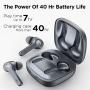 Wireless Earbuds | Boltune Bluetooth 5.0 Earbuds | 40 Hr Playing Time | USB-C Quick Charge | IPX8 Waterproof |Stereo Sound Deep Bass Bluetooth Headphones | Built-in Mic - Grey