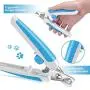 LUOAIYI Dog & Cat Nail Clippers and Trimmers, Professional Pet Grooming Tools with Safety Guard, Bonus Nail File, Razor Sharp Blades, and Safe Lock Switch for Large & Small Animals