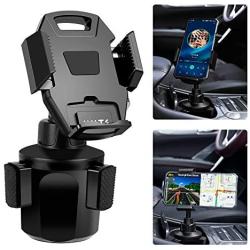 Car Cup Holder Mount, IKITS Universal Car Phone Holder for Car Adjustable Smartphone Vehicle Cup Holder Cradle Compatible iPhone 11R Pro 11 XR MAX XS 8, Galaxy S10+ S10e S9 S8 A8 A6 J4, LG,Nexus,Moto